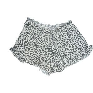 POL Gray Leopard Print Women Shorts